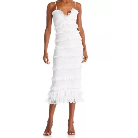 NEW - V. Chapman White Narcisse Dress, Size 12, RET: $375 - Picture 1 of 8